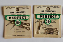 NOS New Perfect #227 &amp; #217 Medium &amp; Large Line Connectors RC &amp; Control ... - £4.45 GBP