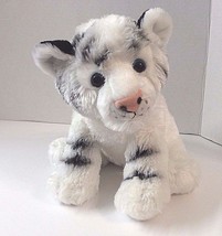 Aurora White Tiger Destination Nation Plush Toy Blue Eyes 12&quot; Tall Soft  - £15.97 GBP