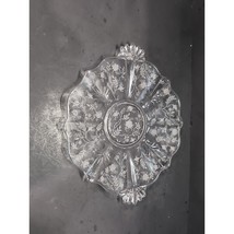 Fostoria Etched Chintz Cake Platter with Handles, Uranium Glassware, Hom... - $357.91 MXN