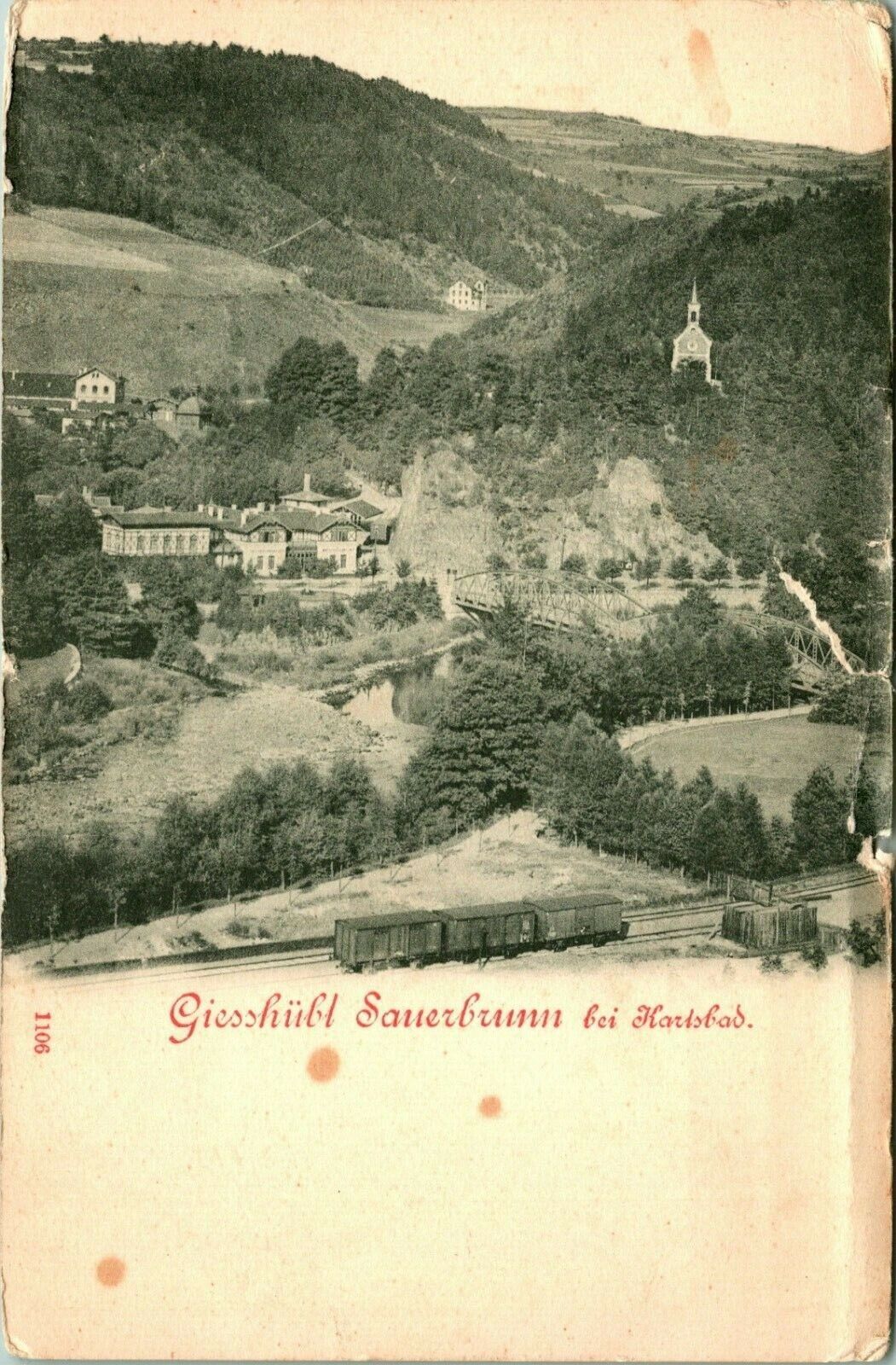 Primary image for Vtg Postcard 1900s UDB Czech Republic German Settlements Gießhübel Sauerbrunn