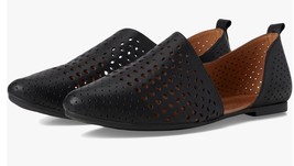 MIZ MOOZ GWENNA WOMEN&#39;S LEATHER SLIP ON  FLATS SHOES BLACK  37EU / 7US  ... - $78.21