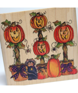 Dianna Marcum Stampassions Rubber Stamp Halloween Pumpkin Topiaries J-42... - £63.05 GBP