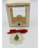 SPODE Christmas Tree Ornament Porcelain Vintage Boxed - $18.95