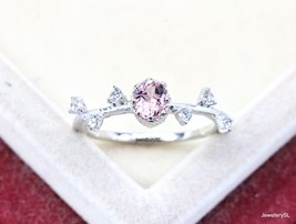 Baby Pink Tourmaline Ring, October Birthstone Ring, Natural Baby pink Tourmaline - £27.40 GBP