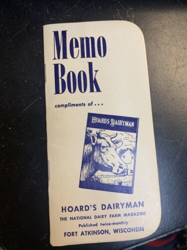 Primary image for Vintage Farmer pocket notebook advertising Hoards Dairyman 1965 Fort Atkinson WI