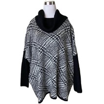 New Joseph A Sweater Size XL Womens Black Gray Printed Cowl Neck Knit Pu... - $426.10 MXN