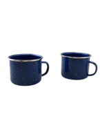 2-Pack 16oz Blue Enamel Camping Mug – Coffee, Soup, Kitchen Outdoor Trav... - $20.35 CAD