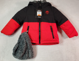 Gerry 3-in-1 Puffer Jacket Boys Tall 2 Red Black Long Sleeve Hoodie Full... - $34.33