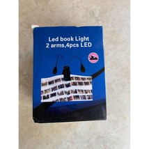 LED Book Light 2 Arms ,4 PCS NEW In Open Box - $4.94