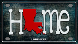 Louisiana Home State Outline Novelty Mini Metal License Plate Tag - £11.92 GBP