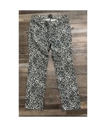 Ann Taylor Size 6P Petite Black &amp; White Animal Print Flat Front Casual P... - $16.67