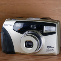 Pentax IQZoom 105G 35MM Film Camera Silver *GOOD/TESTED* W Battery - £25.51 GBP