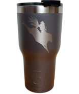 RTIC 20oz Insulated Tumbler Travel Camp Cup Graphite Gray Bronco Riding ... - $19.74 CAD