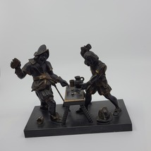  Antique Brass /Bronze casting sculpture  figurine 16th century common soldiers  - £203.61 GBP