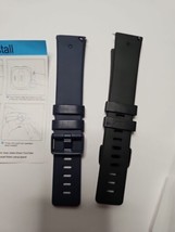 Soft silicone watch BandsFOR Fitbit Versa 2  Lite Classic2-PACK Black Blue - £4.41 GBP