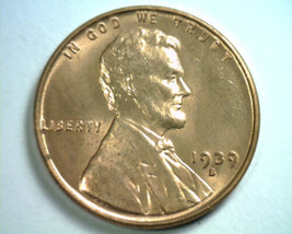 1939-S Lincoln Cent Penny Gem Uncirculated Red Gem Unc. Rd Nice Original Coin - $19.00