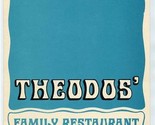 Theodos&#39; Family Restaurant Menu N 43rd Avenue Phoenix Arizona 1980&#39;s - $27.72
