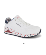 Sketchers Street Los Angeles Uno Shimmer Away White Leather New W/Box - $99.97