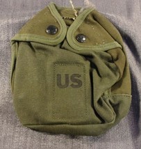 NOS 1972-1982 Military ARMY USMC USN OD GREEN COVER WATER CANTEEN INSULATED - $15.83