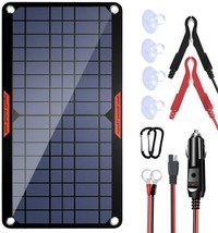 OYMSAE 10W 12V Solar Panel Car Battery Charger Portable Waterproof Power Trickle - £22.02 GBP