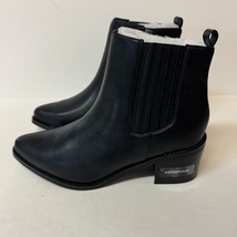 Aqua College Womens 7.5 M Black Leather Zip Up Ankle Booties NIB YK2 - £48.55 GBP