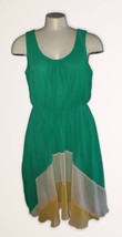 Frankie &amp; Jules Ina Colorblock Hem Chiffon Sleeveless Dress Large - £14.61 GBP