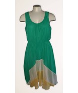Frankie &amp; Jules Ina Colorblock Hem Chiffon Sleeveless Dress Large - £14.67 GBP