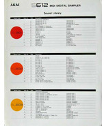 Akai Brochure for the Sound Library for S612 Digital Sampler, Original 2... - $20.81 CAD