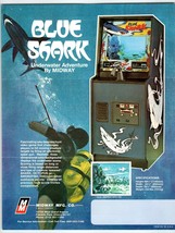 Blue Shark Video Arcade Game FLYER Original Vintage Deep Sea Gun Shooter 1978 - £25.92 GBP