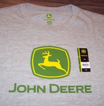JOHN DEERE Tractors Deer T-Shirt MEN&#39;S 2XL XXL NEW Gray - £15.53 GBP