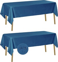 2 Pack Waterproof Rectangle Tablecloth 60x120 Inch Stain Resistant and W... - £43.30 GBP