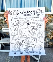 Summer Reading Log: Printable Coloring Page (Digital Download, 18x24in B... - $3.00