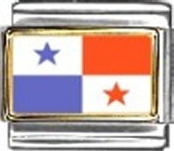 Panama Photo Flag Italian Charm Bracelet Jewelry Link - £7.01 GBP