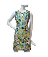 Lands End Women Size 8 Petite Sleeveless Keyhole Sheath Dress, Floral - £19.70 GBP