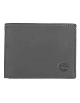 Timberland Men&#39;s Leather Wallet with Attached Flip Pocket Charcoal Cloud... - £26.92 GBP
