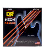 DR Strings Hi-Def NEON Orange Bass Strings 5-String Light 40-120 - £32.18 GBP