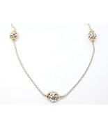 Charles Krypell Silver Ivy Bead Chain Long Necklace, Comes With Pouch - £850.71 GBP