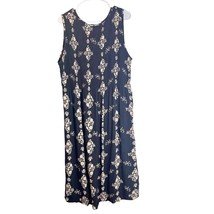 Croft &amp; Barrow Black Floral Sleeveless Dress 2X  - $328.15 MXN