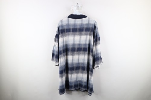 Vintage 90s Streetwear Mens 4XL Distressed Collared Short Sleeve Polo Shirt Blue Item image 6
