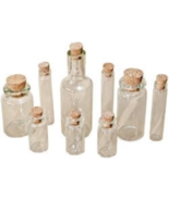 9 Glass Vials with Corks Halloween Apothecary Vials Potion Vials Assorte... - $13.56 CAD