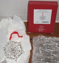 NIB Lenox Sparkle and Scroll Silver w/Clear Gems Snowflake Christmas Orn... - £14.86 GBP