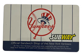 2011 Subway Collectible Gift Card NEW YORK YANKEES $0 Value - $9.99