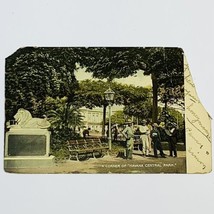 Antique 1908 Havana Cuba Central Park Postcard Lion Statue Men in Canoti... - £7.50 GBP