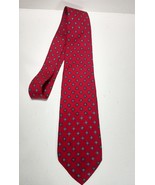 100% Silk Robert Talbott Nordstrom Necktie Red Geometric Print Hand Sewn - $16.78