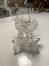 Angel  Candle Holder , Frosted Glass - $11.72 CAD