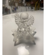 Angel  Candle Holder , Frosted Glass - $11.66 CAD