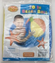 Inflate-4-Fun Inflatable 20&quot; Beach Ball Pool Swim Toy Sturdy Vinyl Colorful - £7.16 GBP