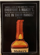 Maker’s Mark  2005 Magazine Print Ad Ace In Their Hands Poker Chips - £3.34 GBP