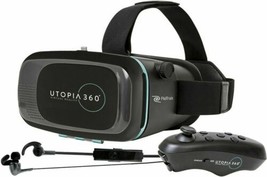 NEW ReTrak Utopia 360 Degree 3D VR Headset Bundle Bluetooth Earbuds &amp; Controller - £17.35 GBP