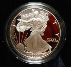 2000-P Proof Silver American Eagle 1 oz coin w/ box &amp; COA - £66.97 GBP